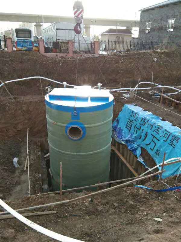 玻璃钢一体化泵站刨坑安装的步骤